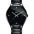 Rado Rado True Diamonds R27238722  R27238722 кварцевые мужские часы черный циферблат, браслет титан + кермика — вид спереди