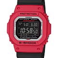 Casio Casio G-Shock GW-M5610RB-4  GW-M5610RB-4ER электронные мужские часы черный циферблат, браслет пластик — вид спереди