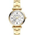 Fossil Fossil Carlie ES5203  ES5203 кварцевые женские часы белый циферблат, браслет нержавеющая сталь — вид спереди