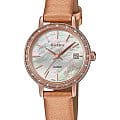 Casio Casio Sheen SHE-4060PGL-4A  SHE-4060PGL-4A кварцевые женские часы перламутровый циферблат, браслет кожаный — вид спереди