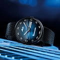 Mido Mido Commander Shade M8429.3.25.11 механические мужские часы часы крупный план синий циферблата
