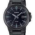 Casio Casio Collection MTP-E173B-1AVEF  MTP-E173B-1AVEF кварцевые мужские часы черный циферблат, браслет нержавеющая сталь с ip-покрытием — вид спереди