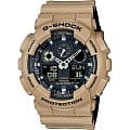 Casio Casio G-Shock GA-100L-8A GA-100 GA-100L-8A электронные мужские часы черный циферблат, браслет пластик — вид спереди
