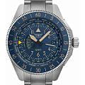 Aviator Aviator Airacobra GMT V.1.37.0.304.5  V.1.37.0.304.5 кварцевые мужские часы синий циферблат, браслет нержавеющая сталь — вид спереди
