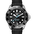 TAG Heuer TAG Heuer Aquaracer Professional 300 Date WBP5110.FT6257  WBP5110.FT6257 механические мужские часы черный циферблат, браслет каучук — вид спереди