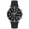 Hugo Boss Hugo Boss Admiral HB1513912  HB1513912 кварцевые мужские часы черный циферблат, браслет силикон — вид спереди