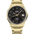 Mido Mido Commander Lady M021.207.33.051.00  M0212073305100 механические женские часы черный циферблат, браслет нержавеющая сталь с pvd-покрытием — вид спереди