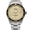 Mido Mido Ocean Star 39 M026.907.21.021.00  M0269072102100 механические женские часы желтый циферблат, браслет нержавеющая сталь — вид спереди