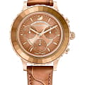 Swarovski Swarovski Octea Lux Chrono 5632260  5632260 кварцевые женские часы коричневый циферблат, браслет кожаный — вид спереди
