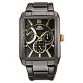 Orient Orient UUAC005B (FUUAC005B)  FUUAC005B автокварц (кинетик) мужские часы черный циферблат, браслет 18-каратное желтое золото — вид спереди