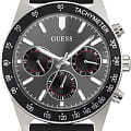 Guess Guess  Sport Steel  GW0332G1  GW0332G1 кварцевые мужские часы черный циферблат, браслет силикон — вид спереди