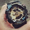 Casio Casio G-Shock GA-110GB-1A, g-shock япония мужские часы на браслете пластик боковой вид