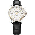 Swiss Military by Chrono Swiss Military by Chrono SM34040.09  SM34040.09 кварцевые женские часы  белый циферблат, браслет кожа + текстиль — вид спереди