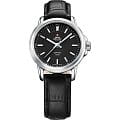 Swiss Military by Chrono Swiss Military by Chrono SM34040.05  SM34040.05 кварцевые женские часы  черный циферблат, браслет кожа + текстиль — вид спереди