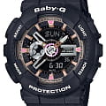 Casio Casio Baby-G BA-110CH-1A  BA-110CH-1A кварцевые женские часы черный циферблат, браслет пластик — вид спереди