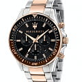 Maserati Maserati Sfida Chrono R8873640009  R8873640009 кварцевые мужские часы черный циферблат, браслет нержавеющая сталь — вид спереди