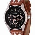 Invicta Invicta Specialty IN44836  IN44836 кварцевые мужские часы  черный циферблат, браслет кожаный — вид спереди
