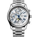 Longines Longines Master Collection L2.673.4.71.6  L26734716 механические мужские часы  серебристый циферблат, браслет нержавеющая сталь — вид спереди