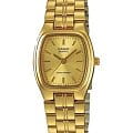 Casio Casio Collection LTP-1169N-9A  LTP-1169N-9A кварцевые женские часы  золотой циферблат, браслет сталь с ip покрытием — вид спереди