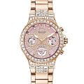 Guess Guess Glitz GW0320L6  GW0320L6 кварцевые женские часы розовый циферблат, браслет нержавеющая сталь с ip-покрытием — вид спереди