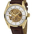 Jacques Lemans Jacques Lemans 1-1909B  1-1909B механические мужские часы серебристый циферблат, браслет кожаный — вид спереди