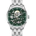 Hamilton Hamilton Jazzmaster Skeleton 40mm H42535160  H42535160 механические мужские часы зеленый циферблат, браслет нержавеющая сталь — вид спереди