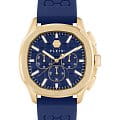 Philipp Plein Philipp Plein Plein Philipp PWSAA0323  PWSAA0323 кварцевые мужские часы синий циферблат, браслет силикон — вид спереди