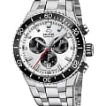Jaguar Jaguar Ceramic J1022/1  J1022/1 кварцевые мужские часы серебристый циферблат, браслет нержавеющая сталь — вид спереди