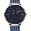 Obaku Obaku Ark Ocean V240GXSLML  V240GXSLML кварцевые мужские часы синий циферблат, браслет сталь с ip покрытием — вид спереди