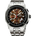 Orient Orient TD0S003T (FTD0S003T)  FTD0S003T кварцевые мужские часы коричневый циферблат, браслет 18-каратное желтое золото — вид спереди