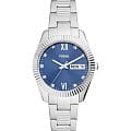 Fossil Fossil Scarlette ES5197  ES5197 кварцевые женские часы синий циферблат, браслет нержавеющая сталь — вид спереди