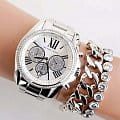 Michael Kors Michael Kors Lexington MK6537 женские часы серебристый циферблат на запястье