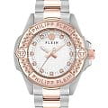 Philipp Plein Philipp Plein Plein Majesty PWOFA0525  PWOFA0525 кварцевые женские часы белый циферблат, браслет нержавеющая сталь с pvd-покрытием — вид спереди