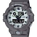Casio Casio G-Shock GA-700HD-8ADR GA-700 GA-700HD-8ADR электронные мужские часы серый циферблат, браслет полимер — вид спереди