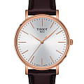 Tissot Tissot Everytime Gent T143.410.36.011.00 Everytime T1434103601100 кварцевые мужские часы серебристый циферблат, браслет кожаный — вид спереди