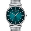 Tissot Tissot Everytime Gent T143.410.11.091.00 Everytime T1434101109100 кварцевые мужские часы  бирюзовый циферблат, браслет нержавеющая сталь — вид спереди