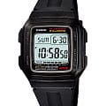Casio Casio Collection F-201WA-1A  F-201WA-1A кварцевые мужские часы серый циферблат, браслет пластик — вид спереди
