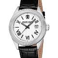 Roberto Cavalli Roberto Cavalli Uomo Classico III RC5G113L0015  RC5G113L0015 кварцевые мужские часы  серебристый циферблат, браслет кожаный — вид спереди
