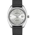 Certina Certina DS-2 C024.407.18.031.00 DS 2 C0244071803100 механические мужские часы серебристый циферблат, браслет кожа + нейлон — вид спереди