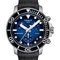 Tissot Tissot Seastar 1000 Chronograph T120.417.17.041.00 Seastar 1000 T1204171704100 кварцевые мужские часы  синий циферблат, браслет каучук — вид спереди