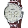 Earnshaw Earnshaw Investigator ES-8001-05  ES-8001-05 кварцевые мужские часы шампань циферблат, браслет кожаный — вид спереди