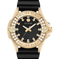 Philipp Plein Philipp Plein Plein Majesty PWOFA0225  PWOFA0225 кварцевые женские часы  черный циферблат, браслет силикон — вид спереди