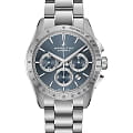 Hamilton Hamilton Jazzmaster Performer Auto Chrono H36656140  H36656140 механические мужские часы голубой циферблат, браслет нержавеющая сталь — вид спереди