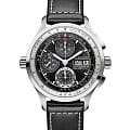 Hamilton Hamilton Khaki Aviation X-Patrol Auto Chrono H76556731  H76556731 механические мужские часы черный циферблат, браслет кожаный — вид спереди