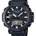 Casio Casio Pro Trek PRW-6621Y-1ER PRW PRW-6621Y-1ER кварцевые мужские часы черный циферблат, браслет пластик — вид спереди