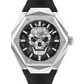 Philipp Plein Philipp Plein The Skull PWPWA0124  PWPWA0124 кварцевые женские часы черный циферблат, браслет силикон — вид спереди