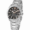 Jacques Lemans Jacques Lemans  42-5F  42-5F кварцевые мужские часы черный циферблат, браслет  — вид спереди