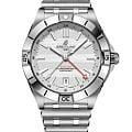 Breitling Breitling Chronomat Automatic GMT 40 A323985B1A1A1  A323985B1A1A1 механические мужские часы белый циферблат, браслет нержавеющая сталь — вид спереди
