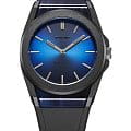 D1 Milano D1 Milano Carbonlite CLRJ04  CLRJ04 кварцевые мужские часы синий циферблат, браслет силикон — вид спереди