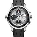Hamilton Hamilton Khaki Aviation X-Patrol Auto Chrono H76566351  H76566351 механические мужские часы серебристый циферблат, браслет каучук — вид спереди